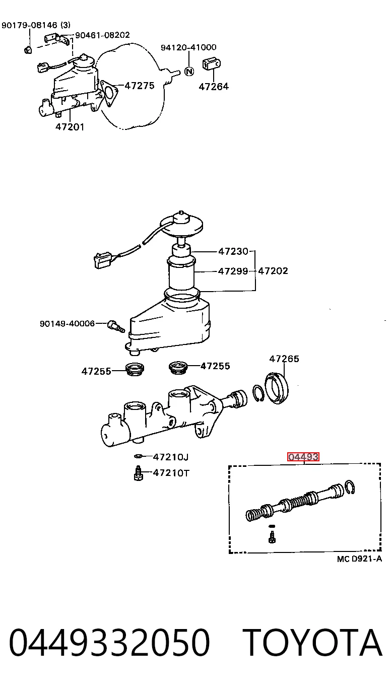 Comprar Juego de reparación del cilindro maestro de freno Toyota Camry  V10 a bajo precio