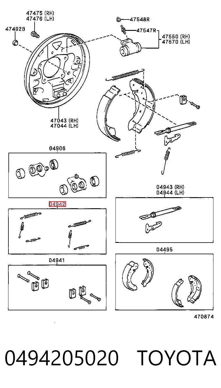 Comprar Kit de montaje de zapatas de freno traseras Toyota Avensis T22 a bajo precio