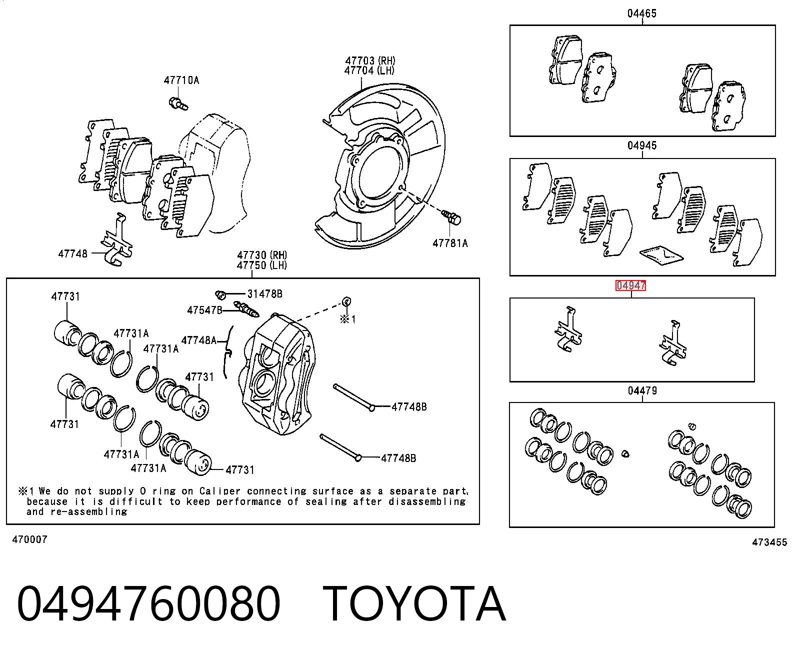  Juego de resortes de sujeción de pastillas de freno delanteras Toyota Hilux 