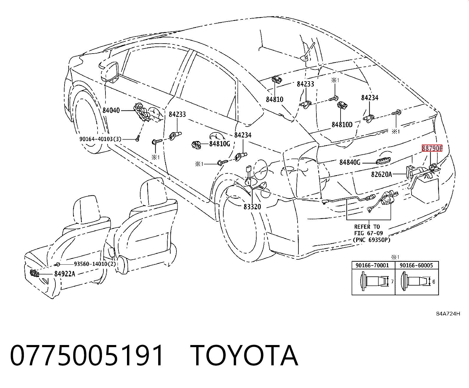 0775005191 Toyota Sensor de temperatura ambiente