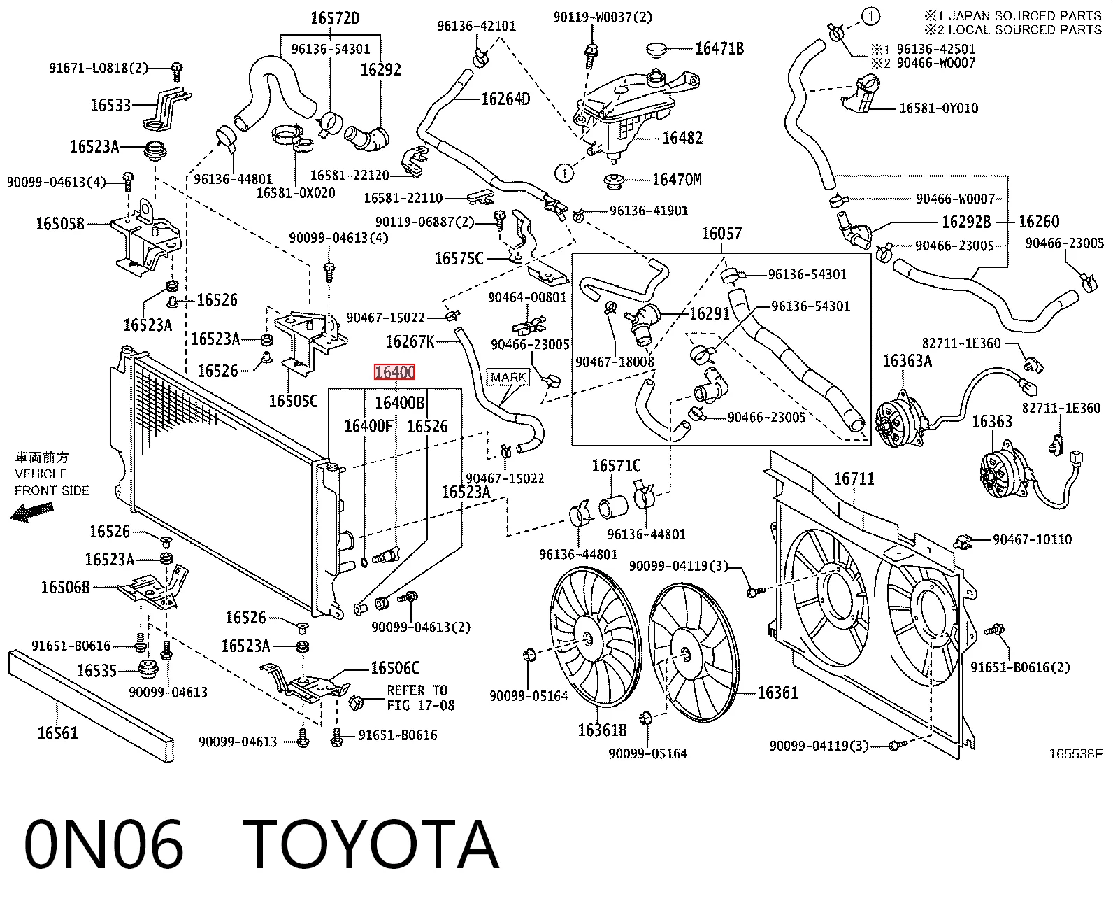  Radiador Toyota Corolla 