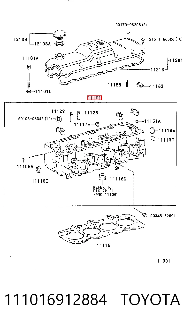 Culata para Toyota 4 Runner N130