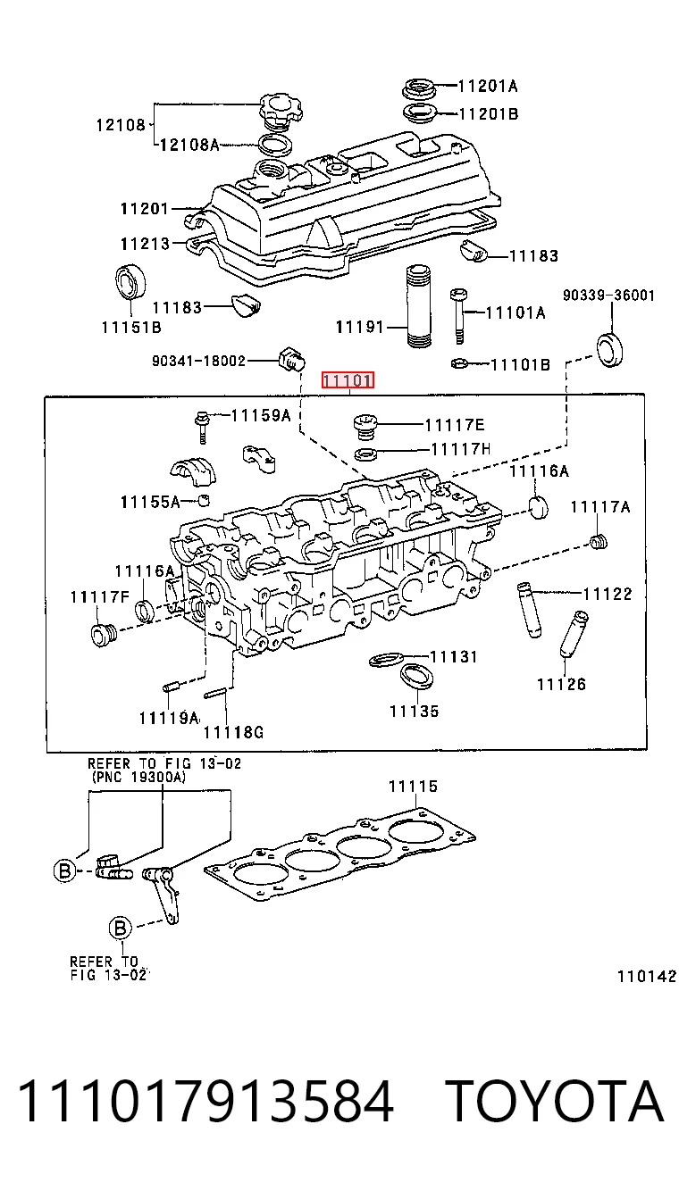 Cabeza del motor Toyota Camry  (1996-2001)