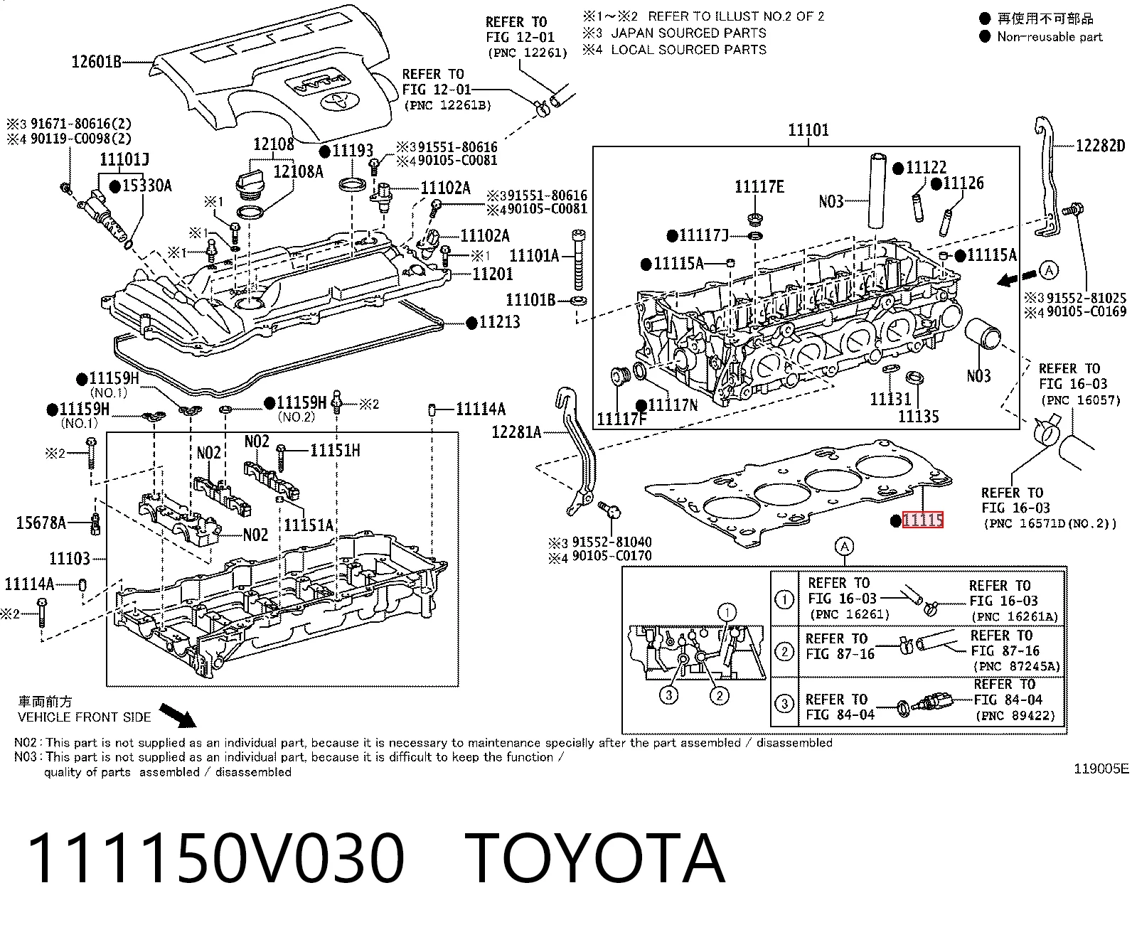 Juntas de culata Toyota Camry VII sedán (V50) (2011 - 2019) precio, desde 61,60 EUR