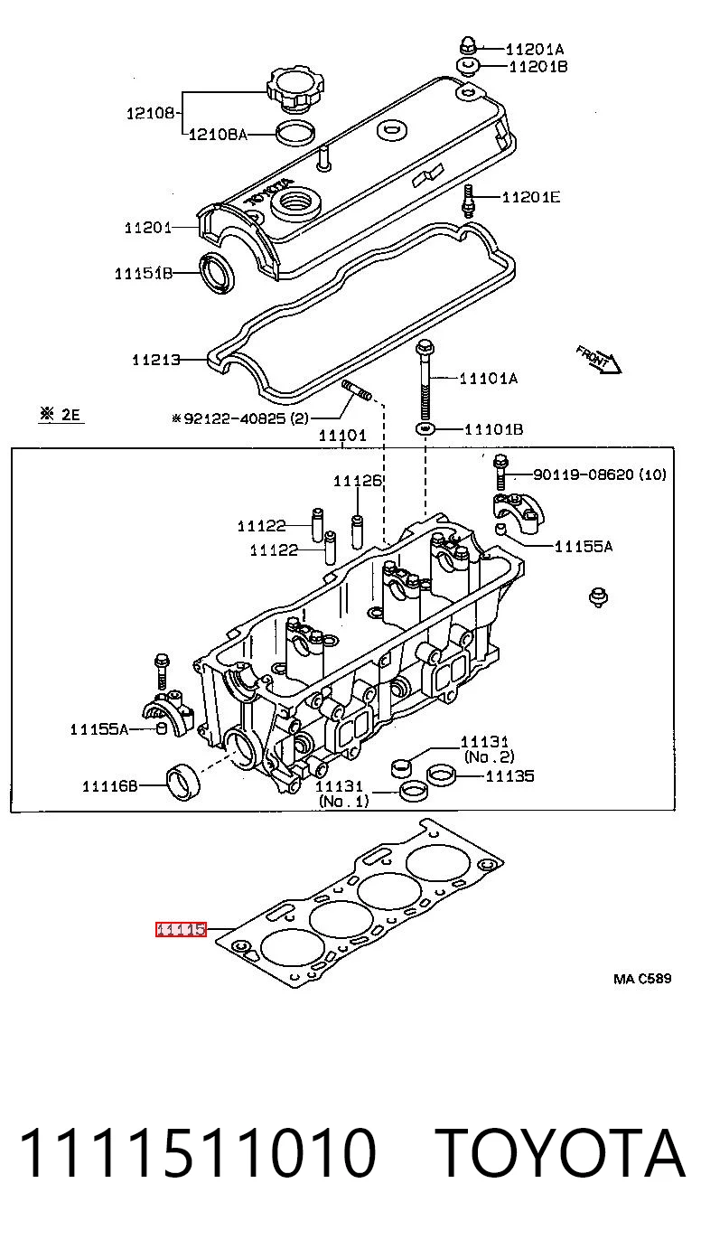 1111511010 Toyota Empaquetadura de culata