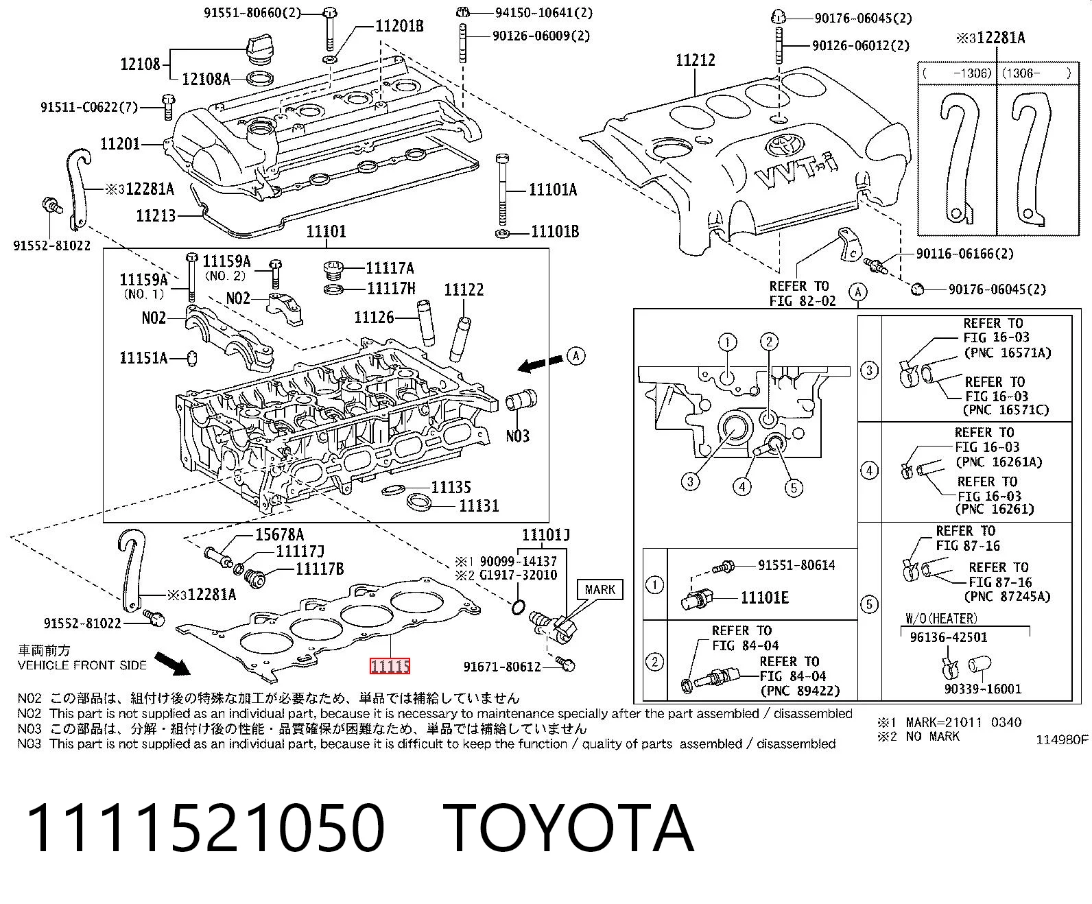  Junta de culata Toyota Prius 