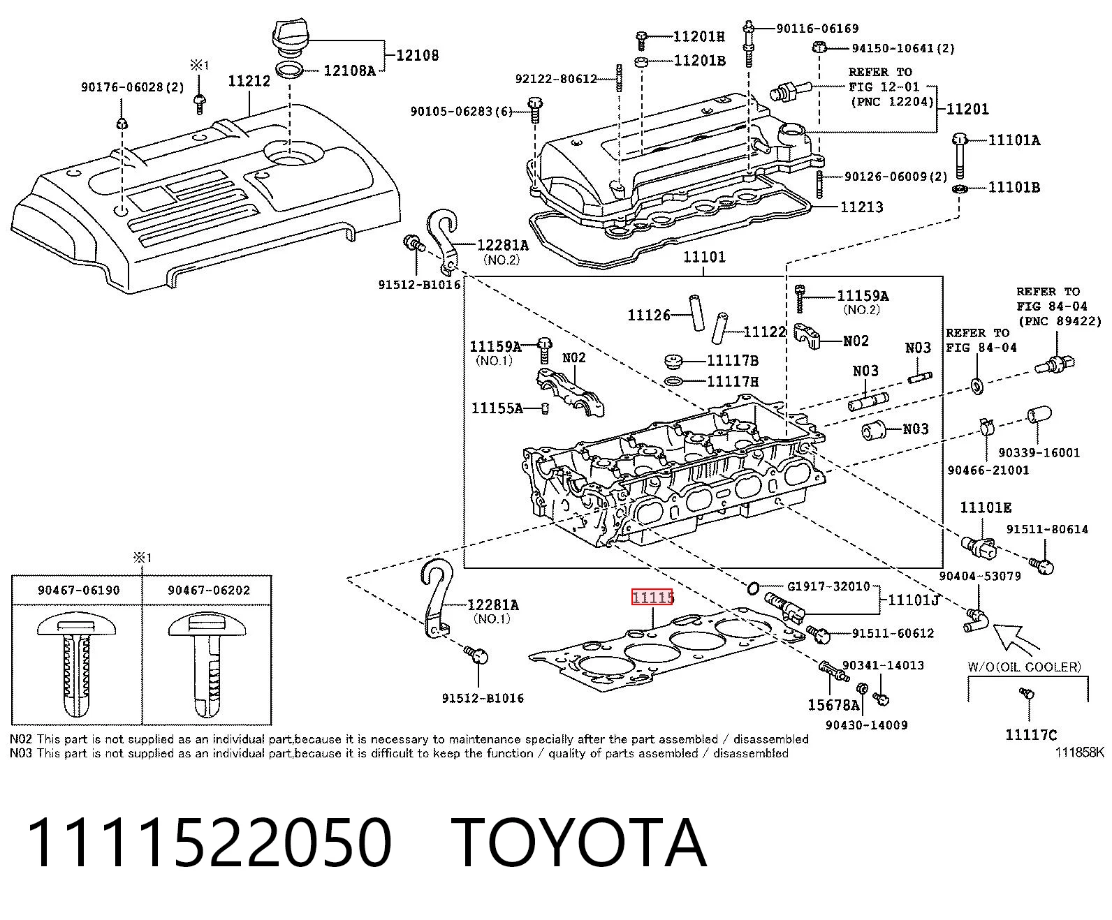 Junta de culata para Toyota Corolla R10