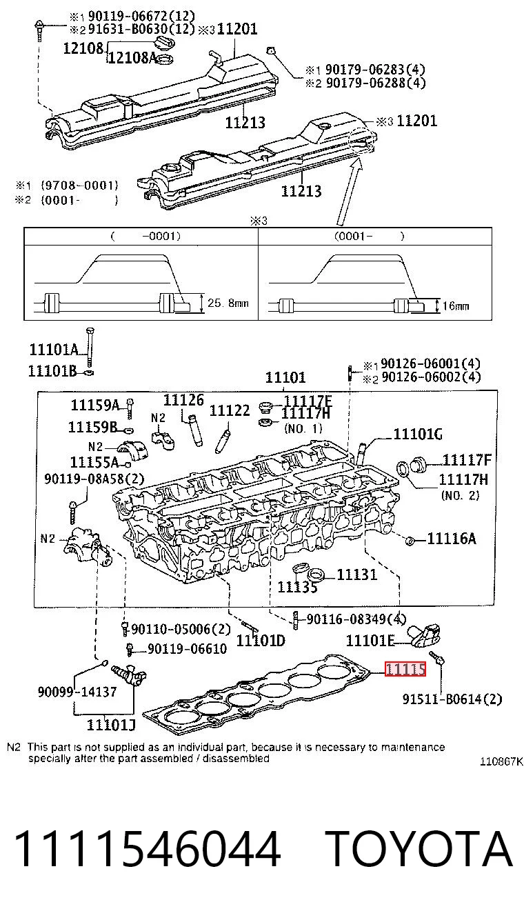 Empaque de culata Lexus IS 