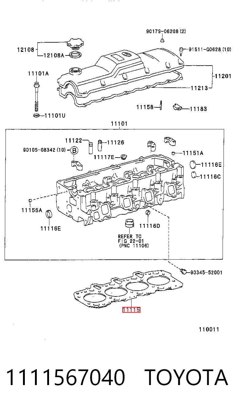 Empaque de culata Toyota 4 Runner 