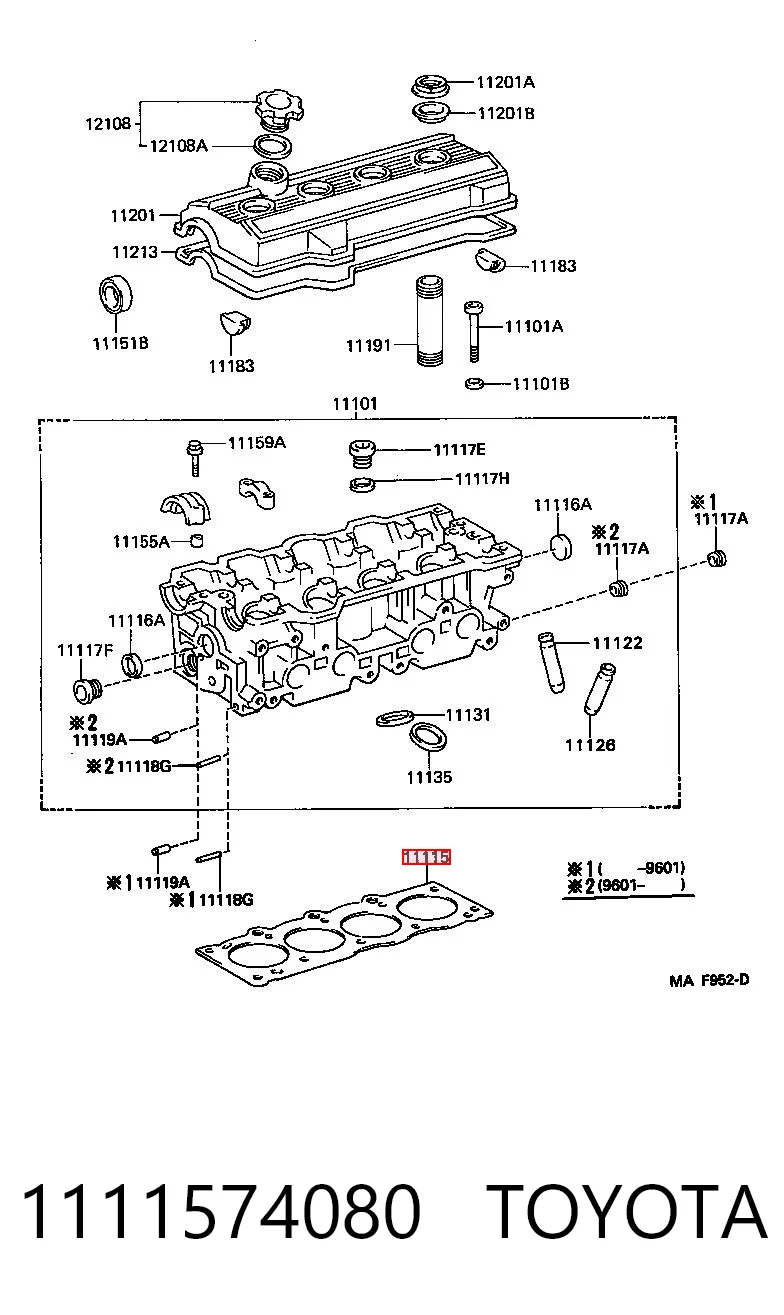 Empaque de culata para Toyota Camry  (V20)