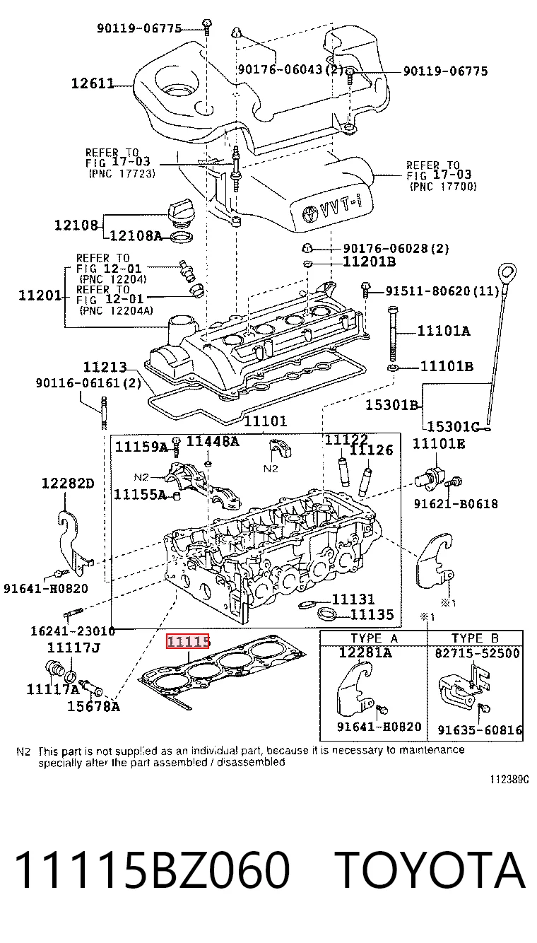 Empaque de culata Toyota Yaris 