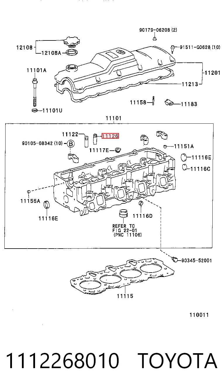 Comprar Guía de válvula Toyota Land Cruiser 90 J9