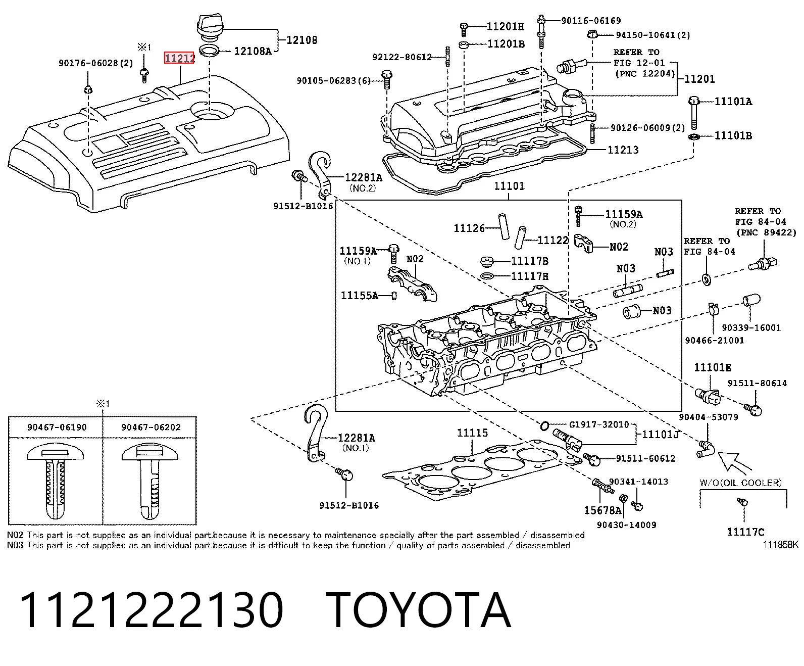 Tapa de valvula Toyota Corolla (E12)