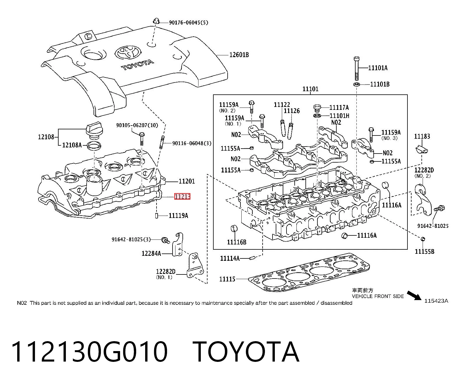 112130G010 Toyota Junta de balancínes