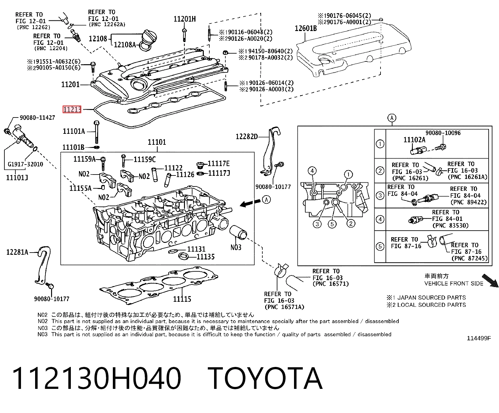 Comprar Junta tapa de balancines Toyota RAV4 III A3