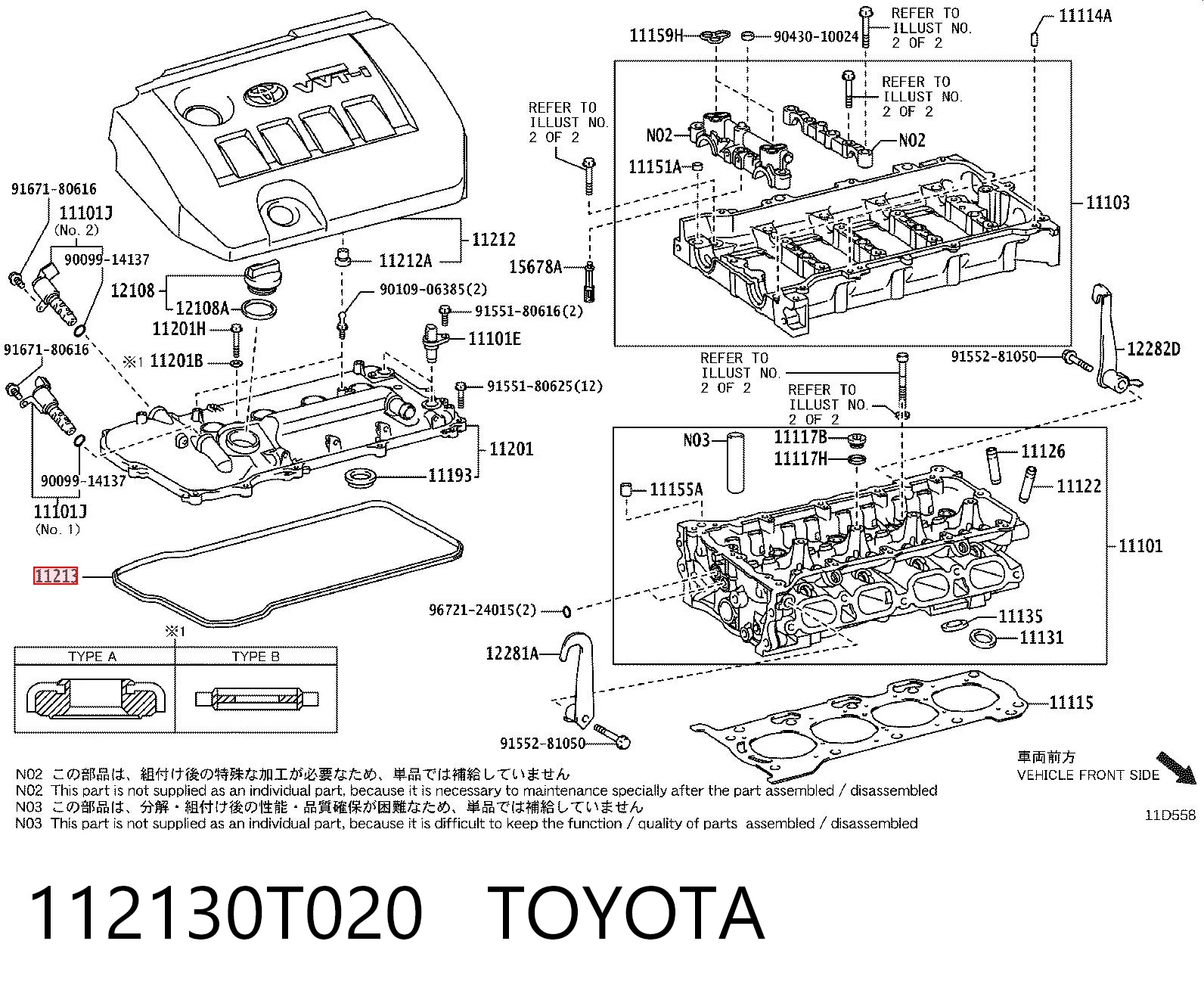 112130T020 Toyota Junta de balancínes