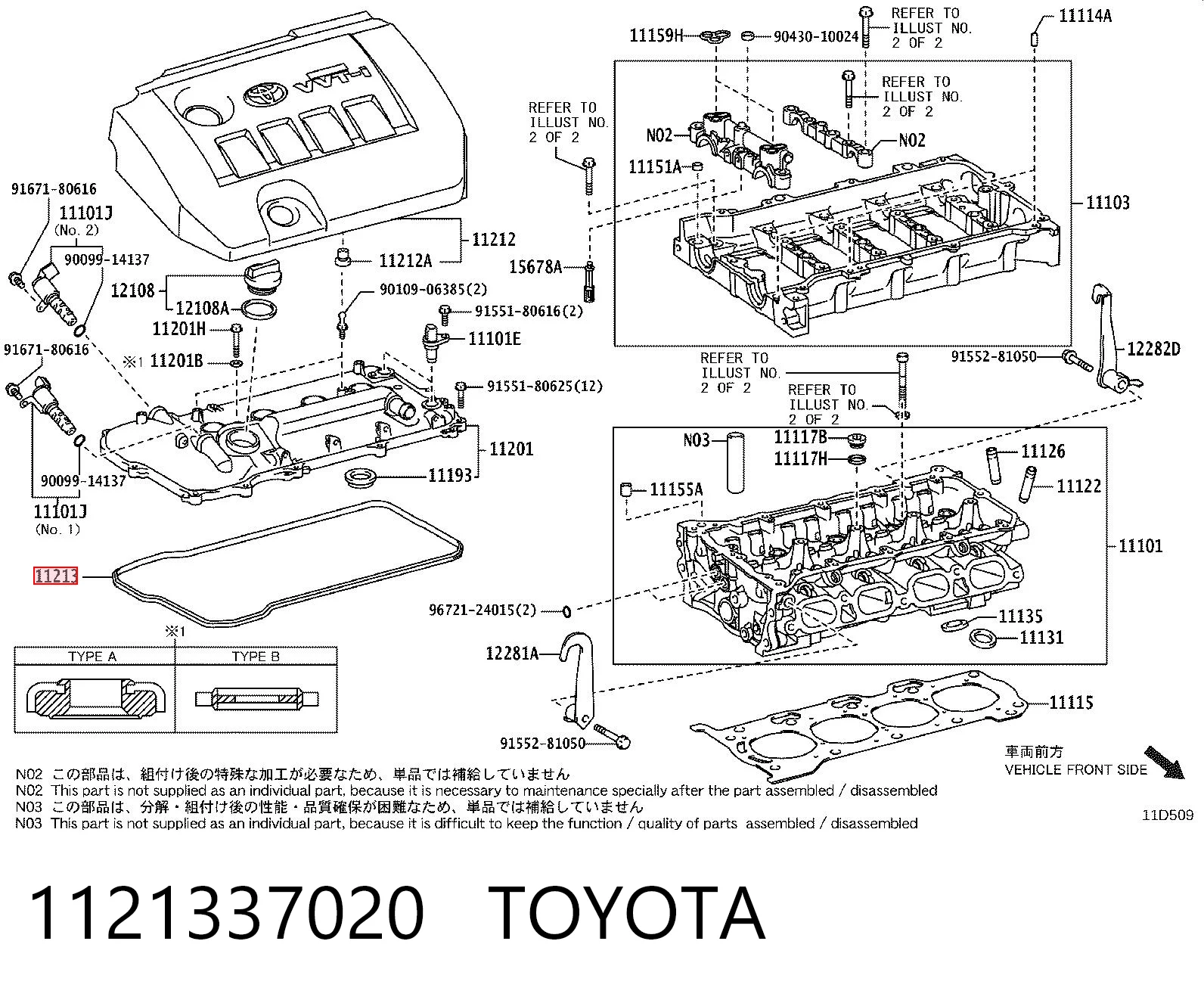 1121337020 Toyota Junta de balancínes