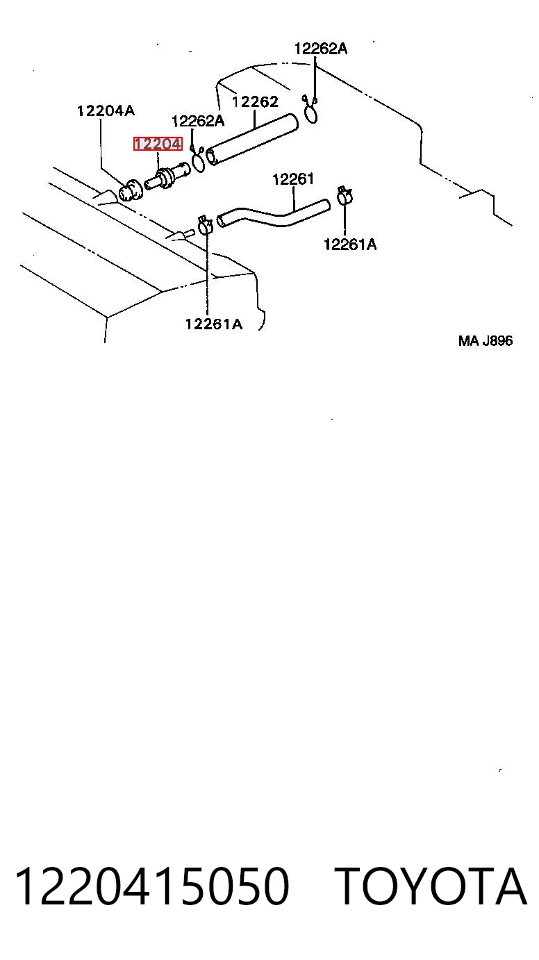 Válvula de ventilación del cárter para Toyota Corolla  