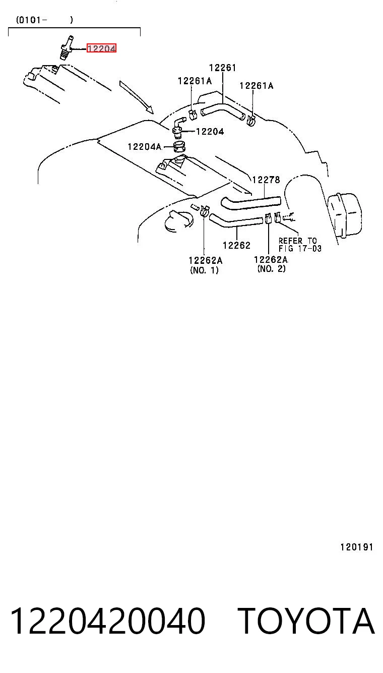 Válvula de ventilación del cárter para Lexus RX 300/330/350/400H U3