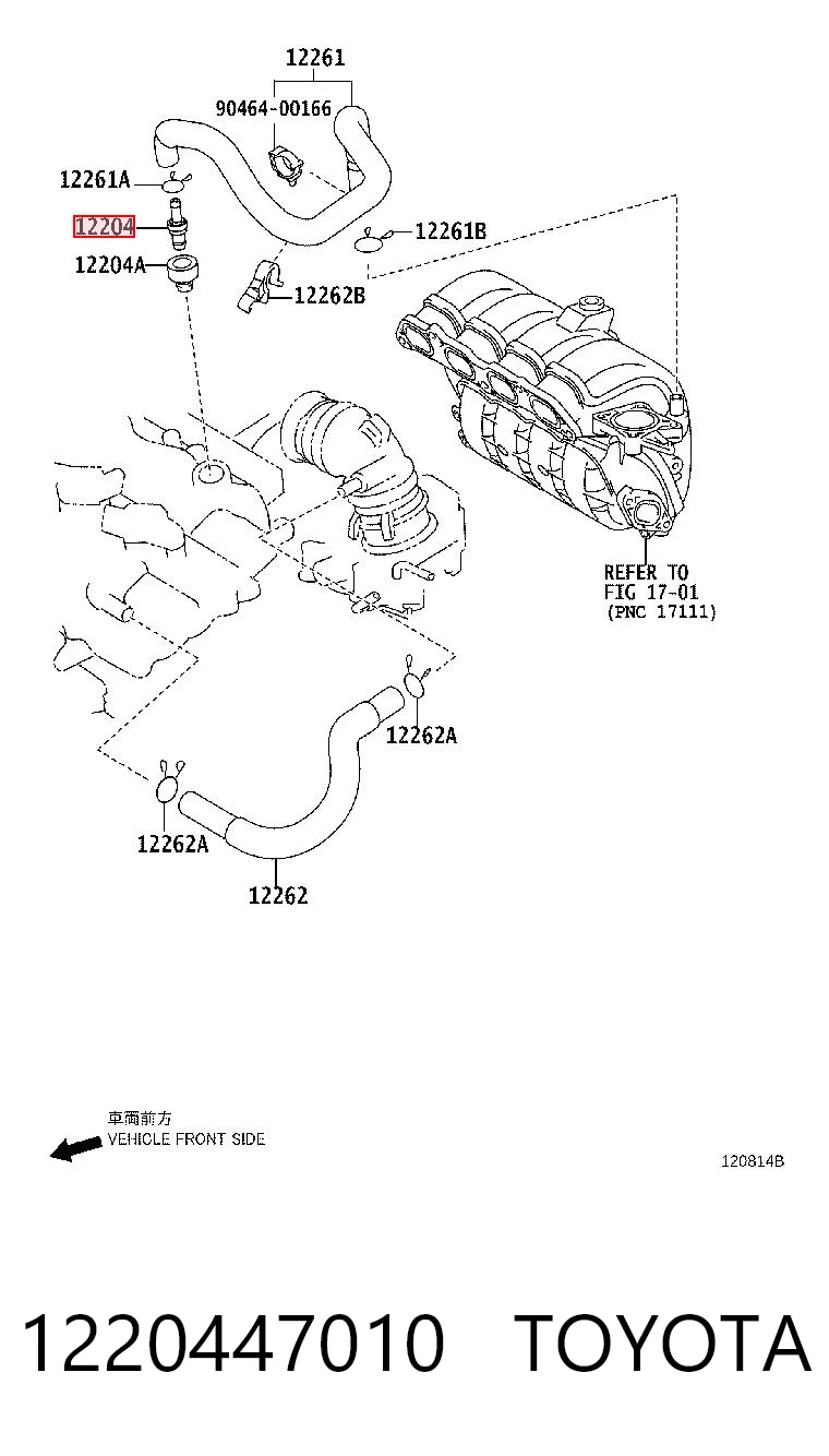 Válvula de ventilación del cárter para Toyota Corolla  E18