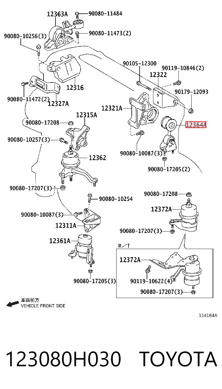 Taco de motor para Toyota Camry VI V40