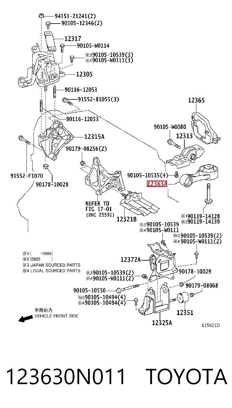 123630N011 Toyota
