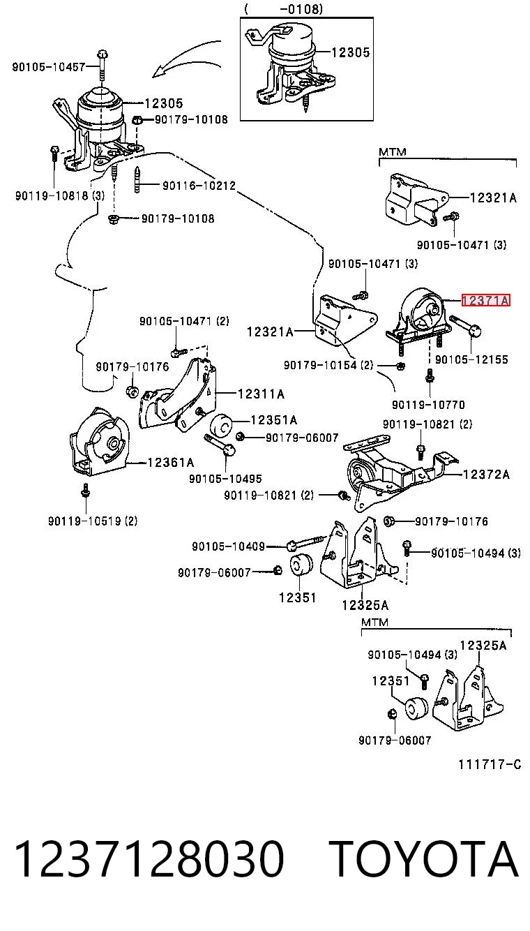 1237128030 Toyota Taco de motor