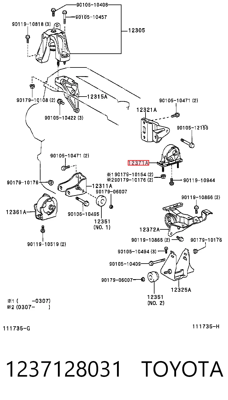 1237128031 Toyota Taco de motor