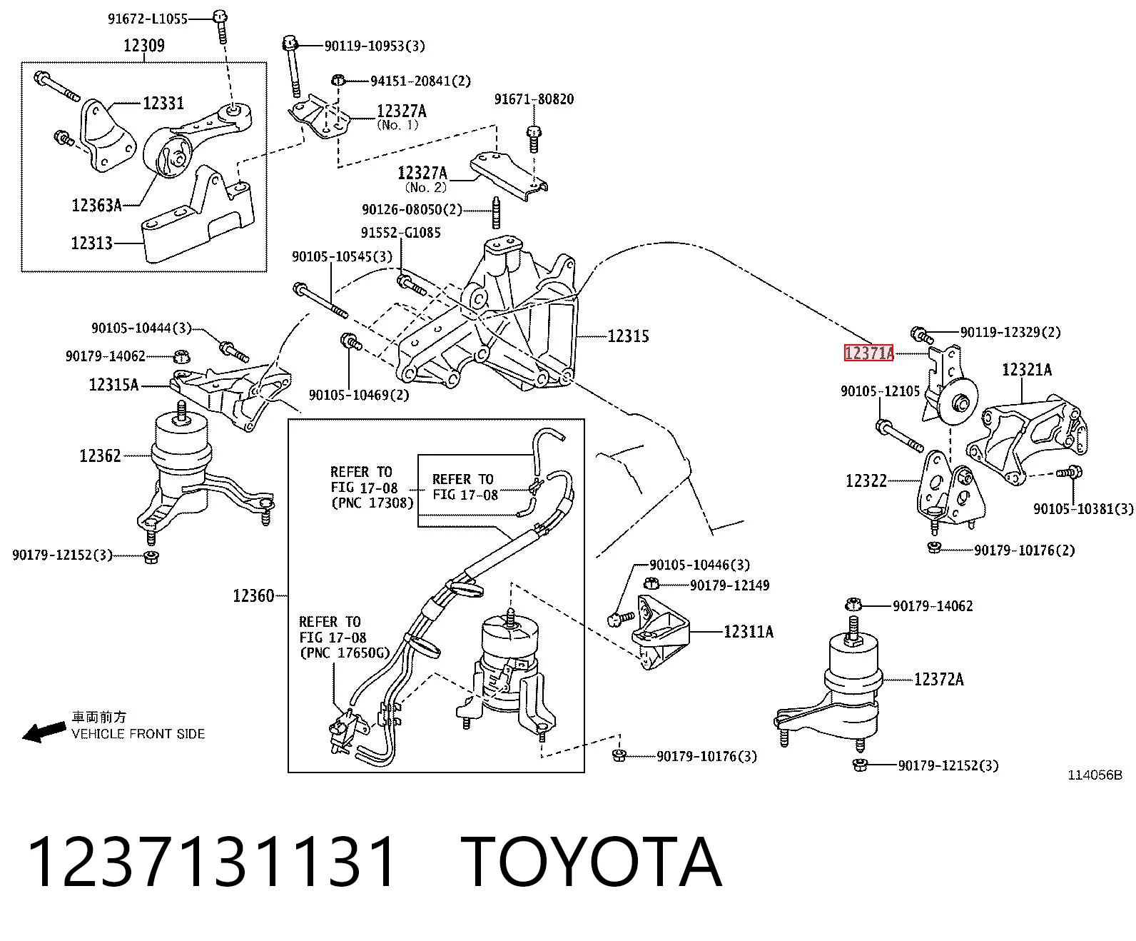 1237131131 Toyota Taco de motor