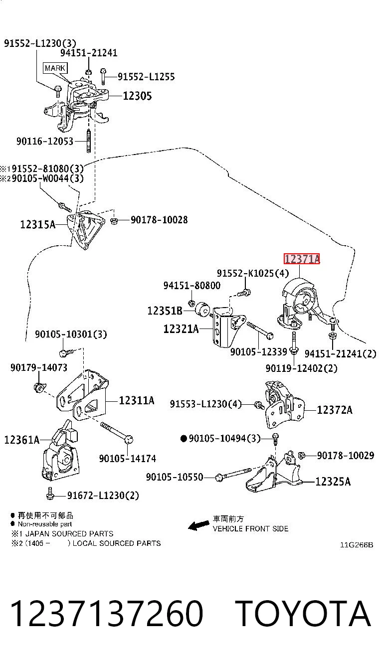 1237137260 Toyota Taco de motor