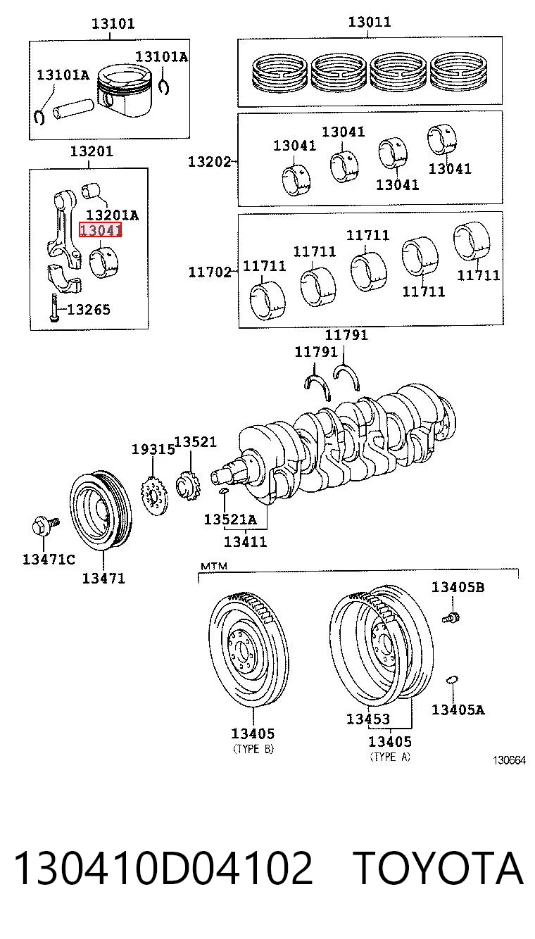 130410D04102 Toyota