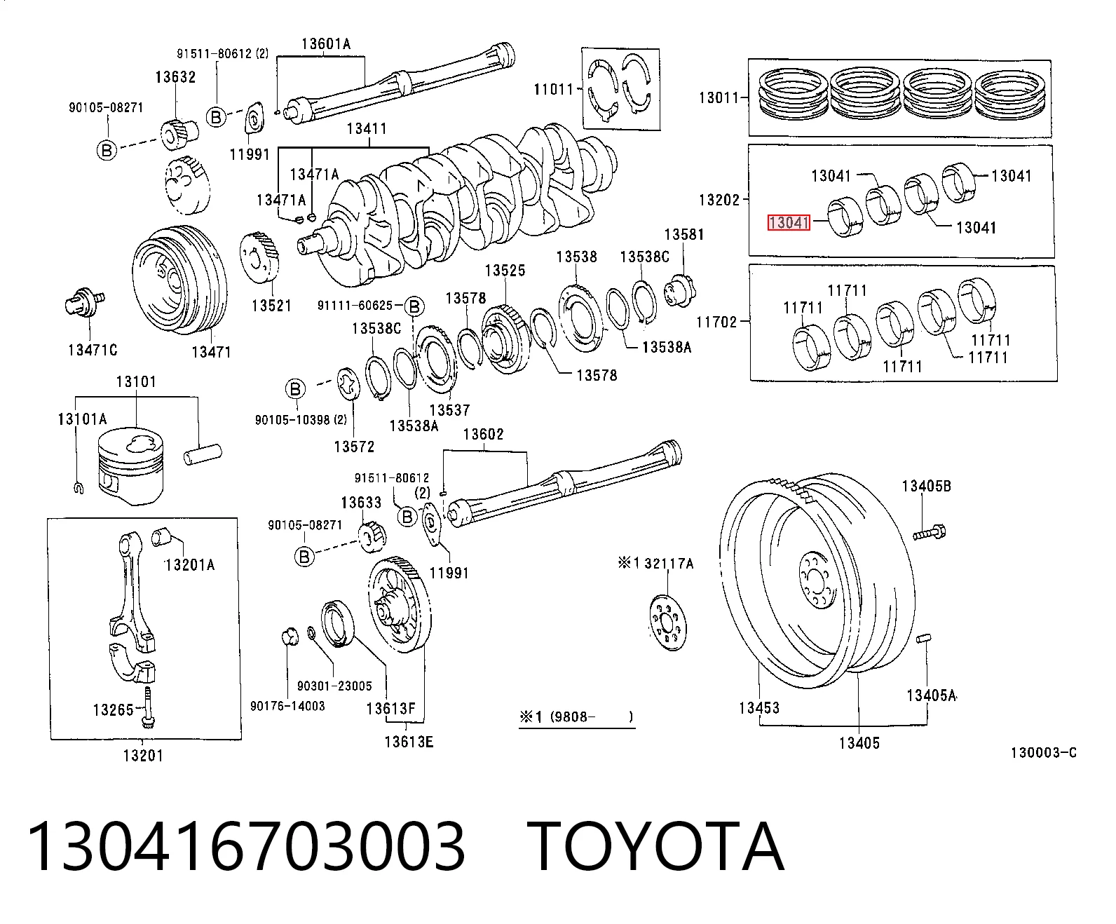 130416703003 Toyota