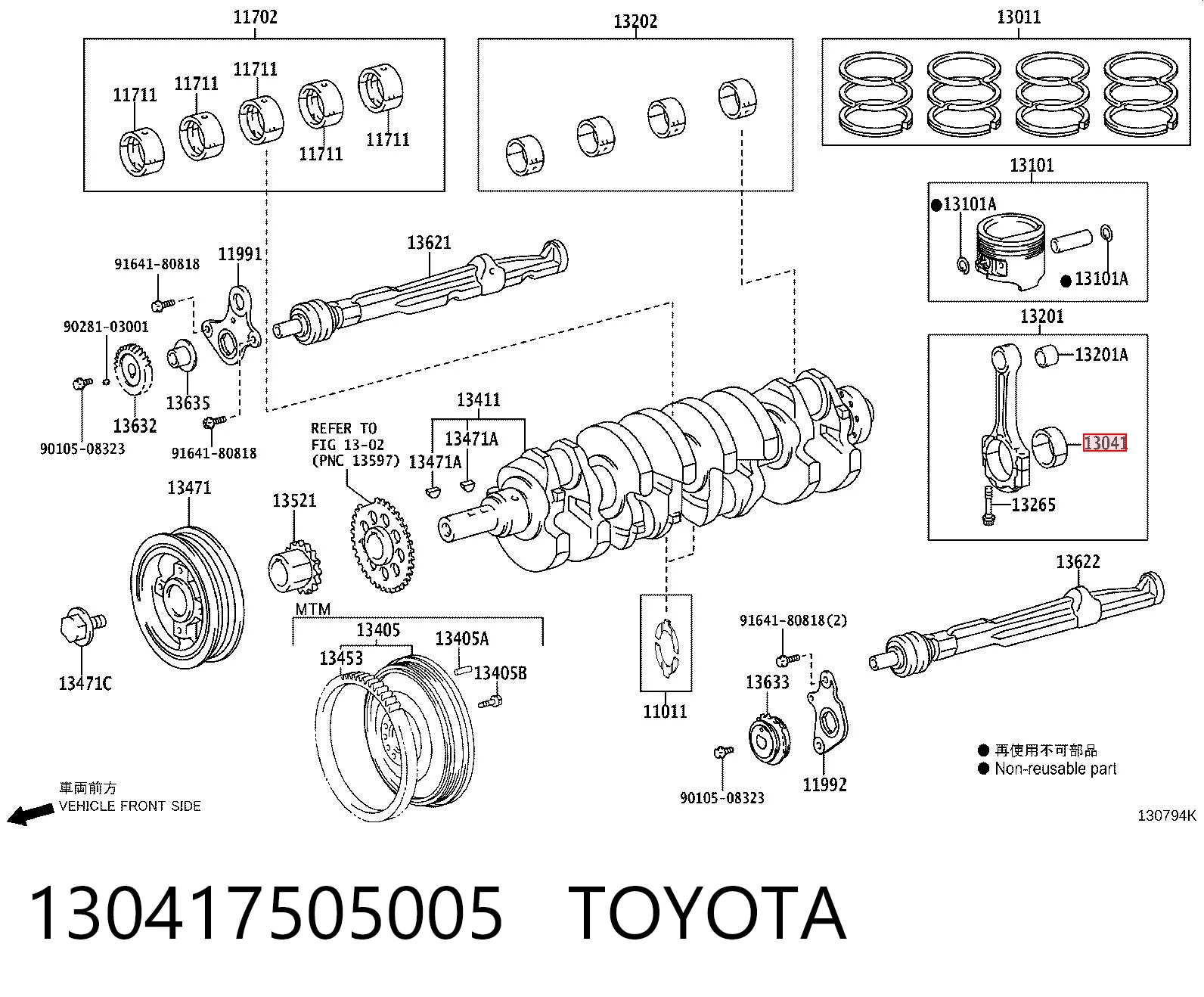 7145644STD Glyco Juego de cojinetes de biela, estándar (STD)