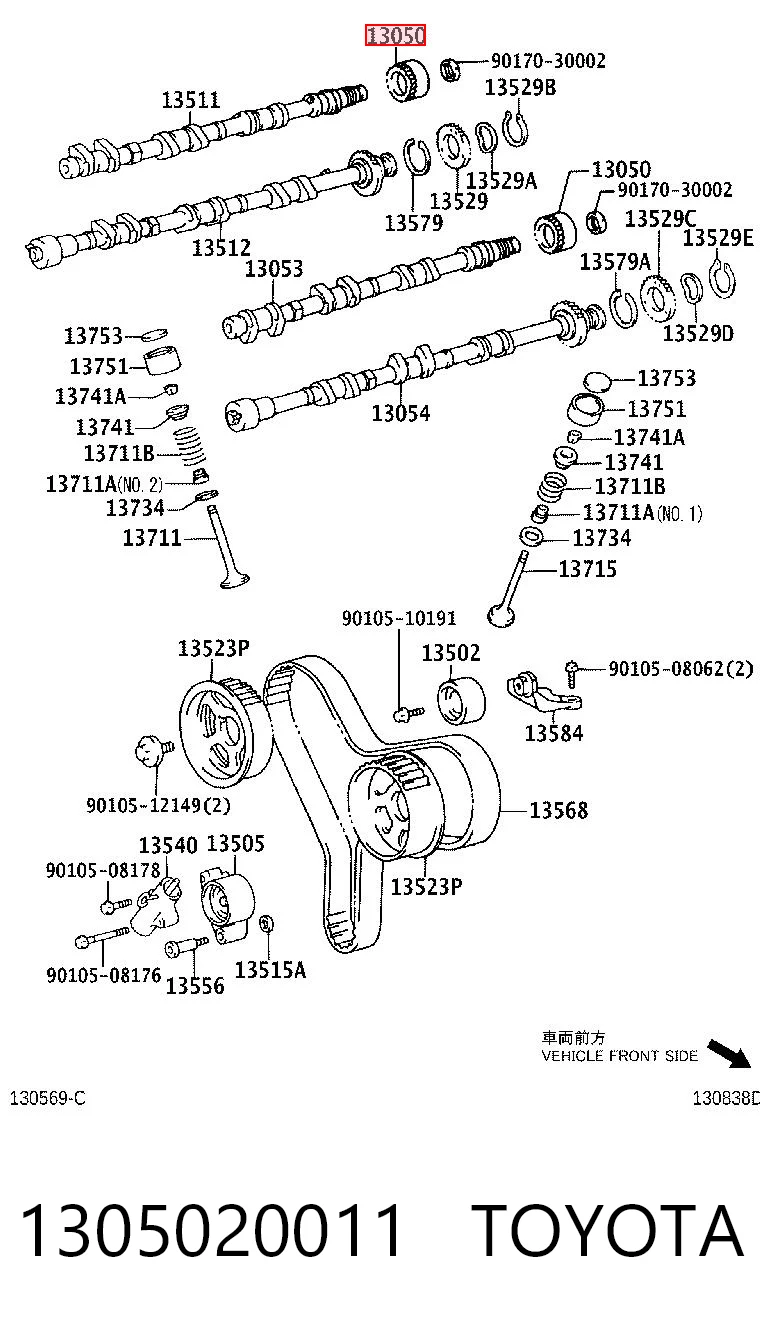 Comprar Piñón del árbol de levas Lexus RX 300/330/350/400H U3