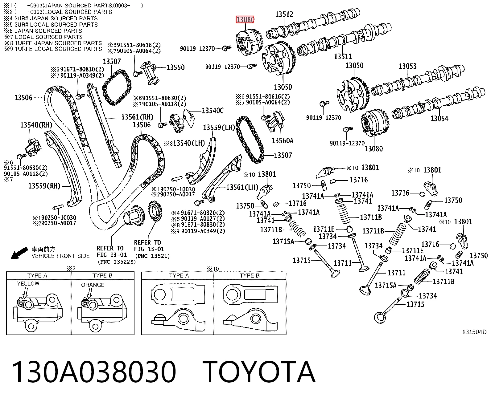 130A038030 Toyota