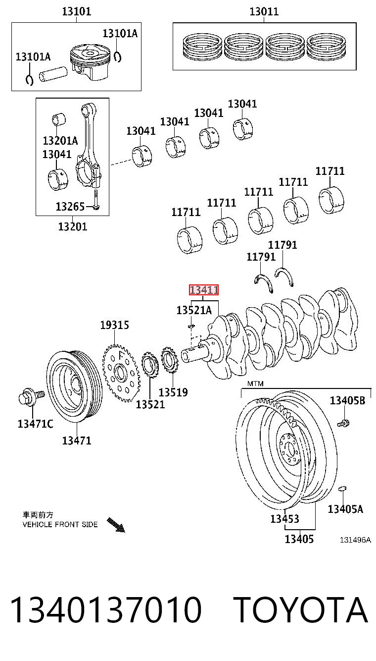 Cigüeñal para Toyota Corolla  E21