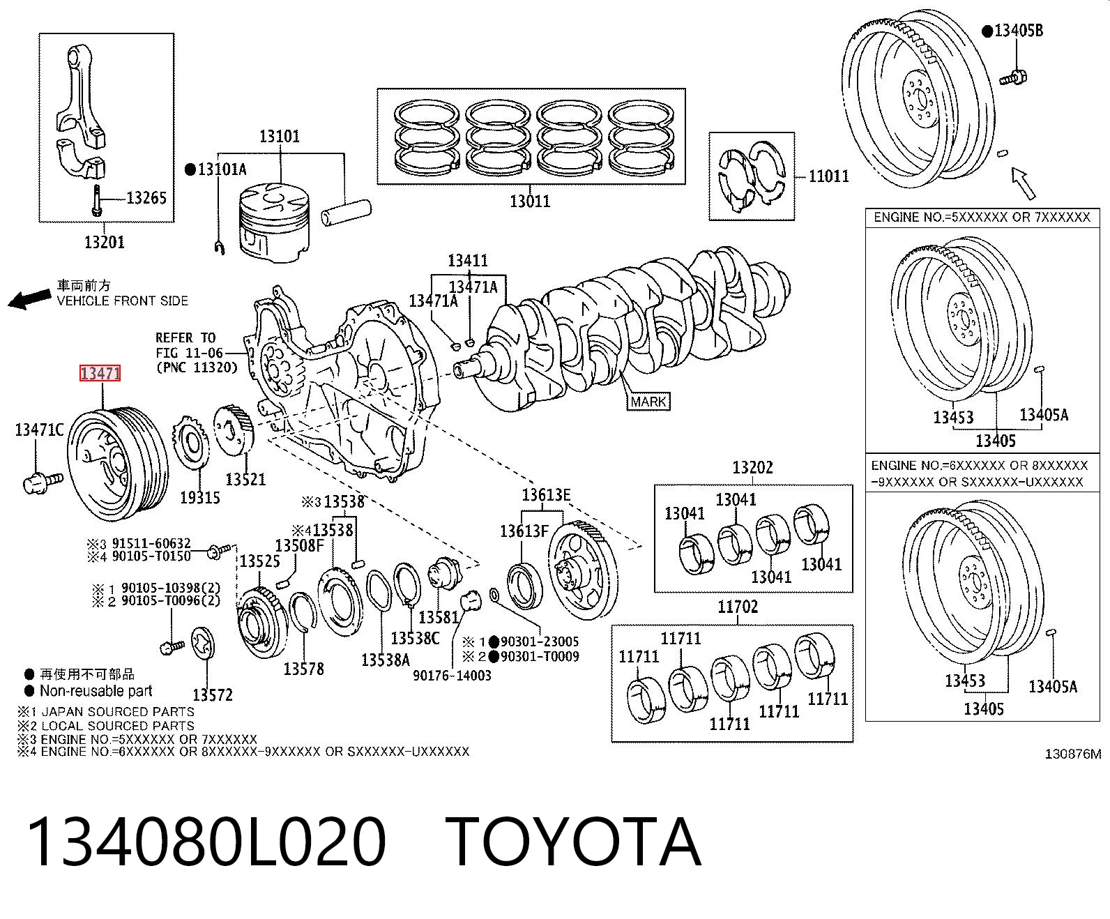 Polea dámper Toyota Hilux  (N)
