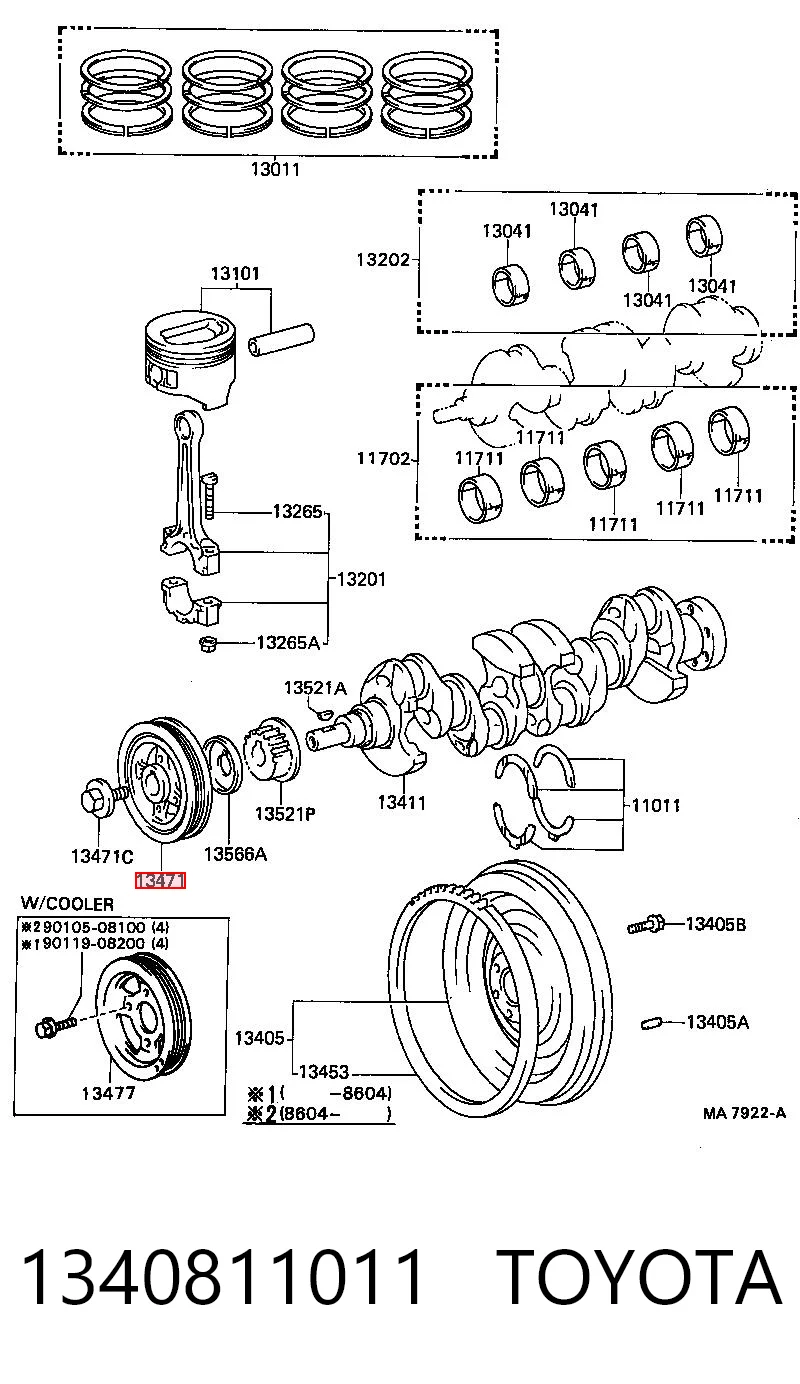 Dámper para Toyota Corolla  E8