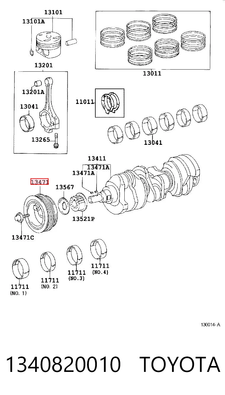 1340820010 Toyota Dámper