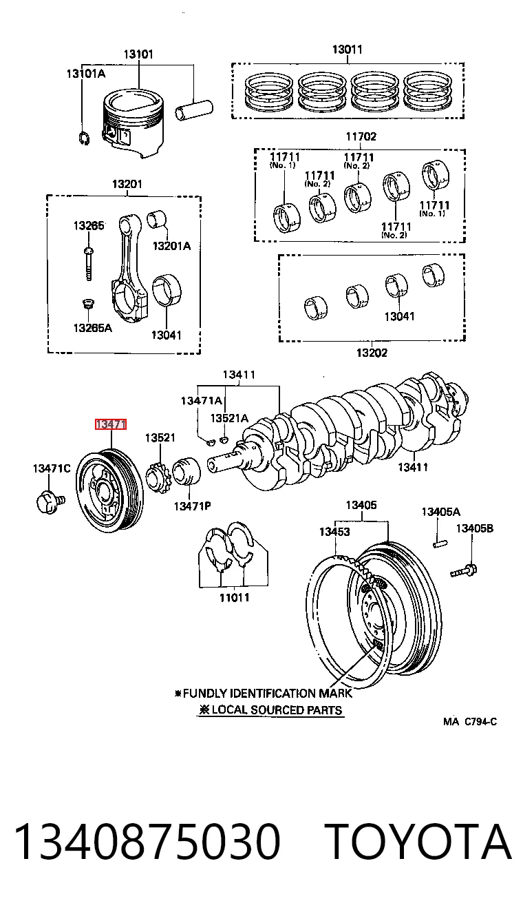 1340875030 Toyota Dámper