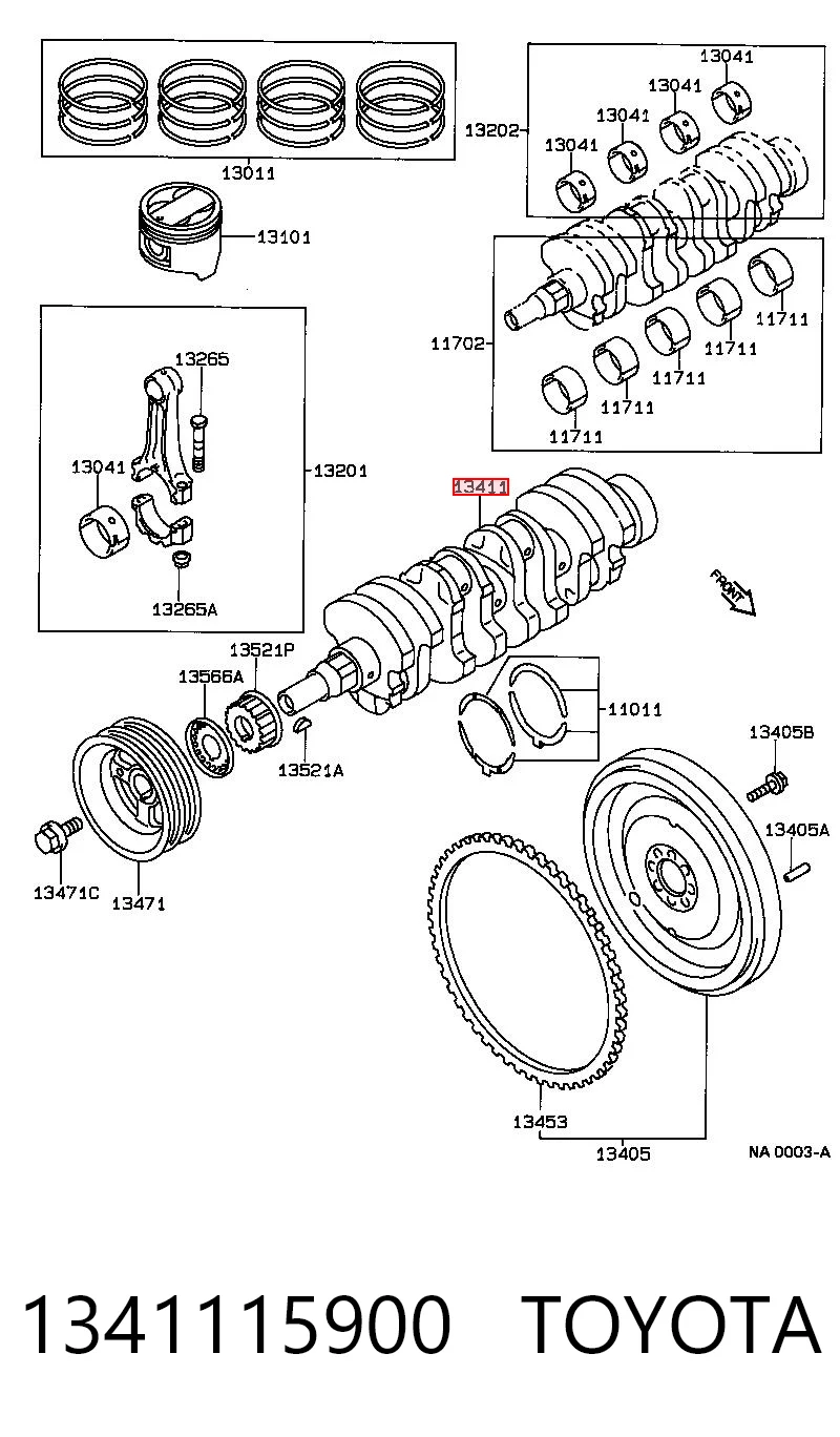 Cigüeñal Toyota Corolla liftback (E8) (1983 - 1988) precio, desde 1257,34 EUR