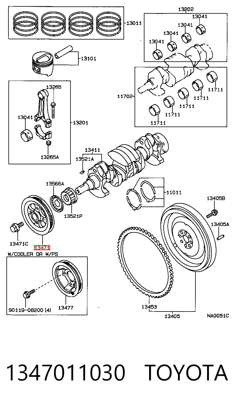 Comprar Polea de cigüeñal Toyota Corolla  E8