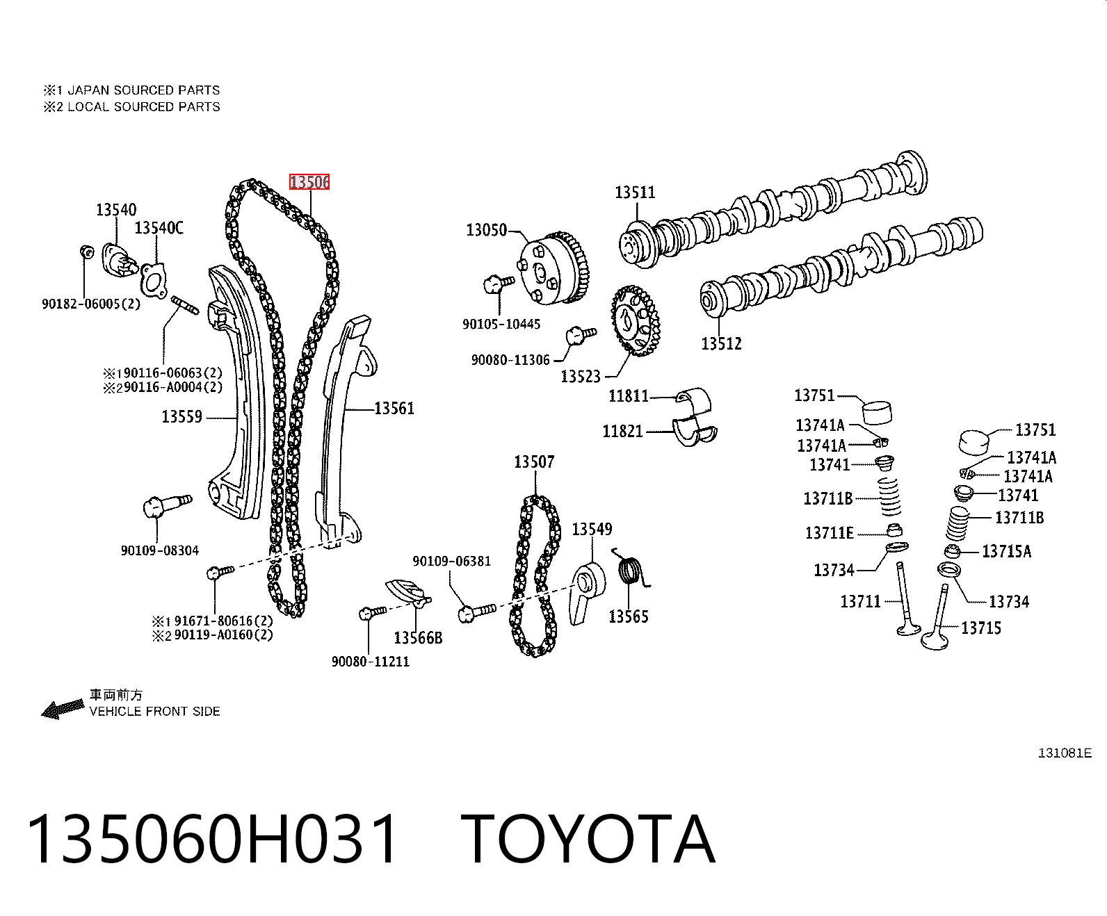 Cadena de distribución Toyota RAV4 III SUV (A3) (2005 - 2012) precio, desde 69,76 EUR