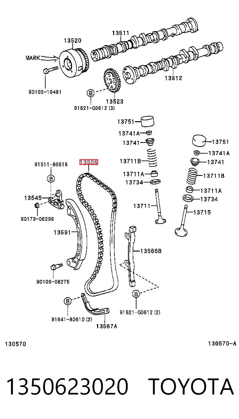 1350623020 Toyota Cadena de motor