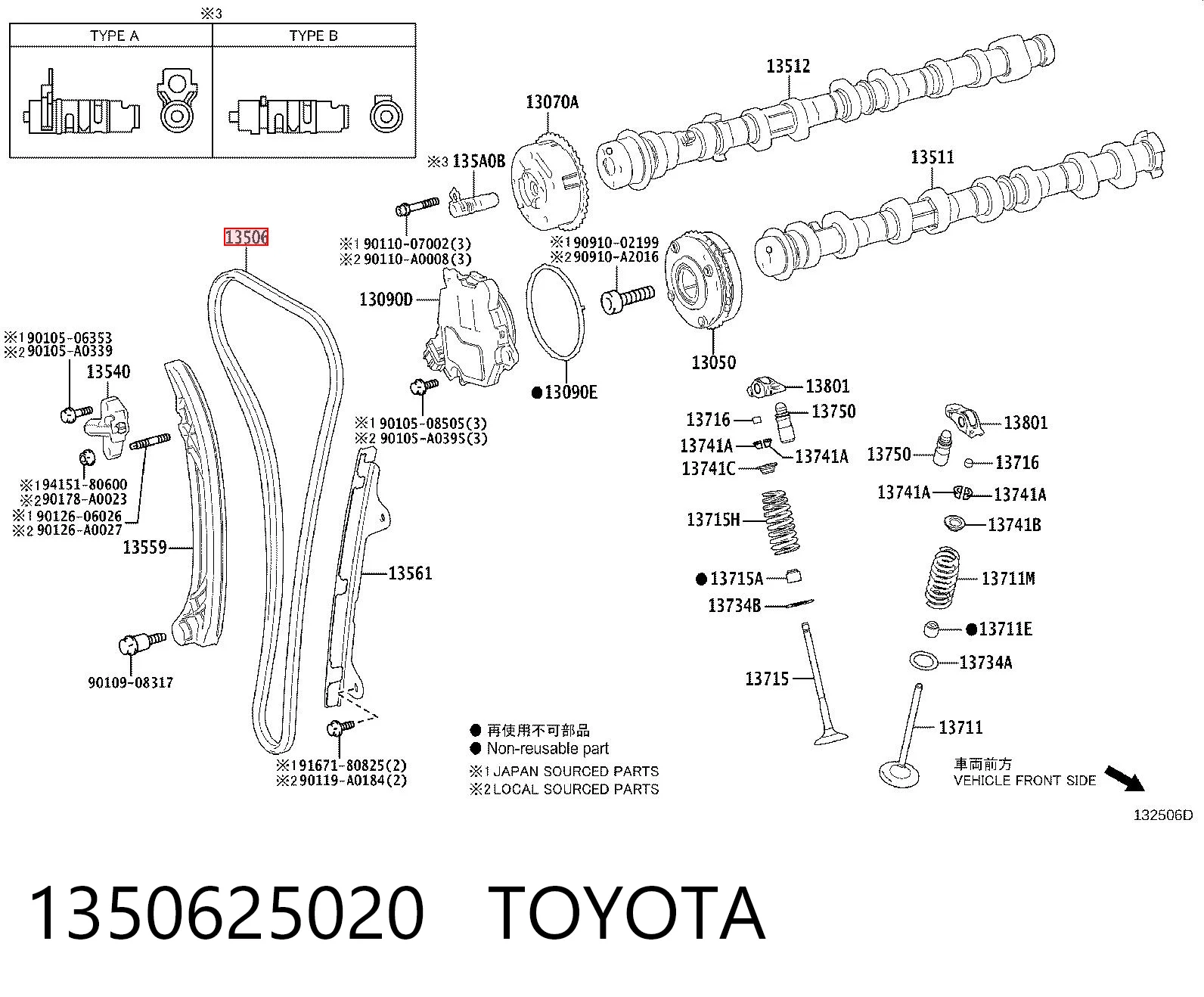 Cadena de distribución Toyota RAV4 V SUV (A5,H5) (2018 - 2025) precio, desde 170,69 EUR