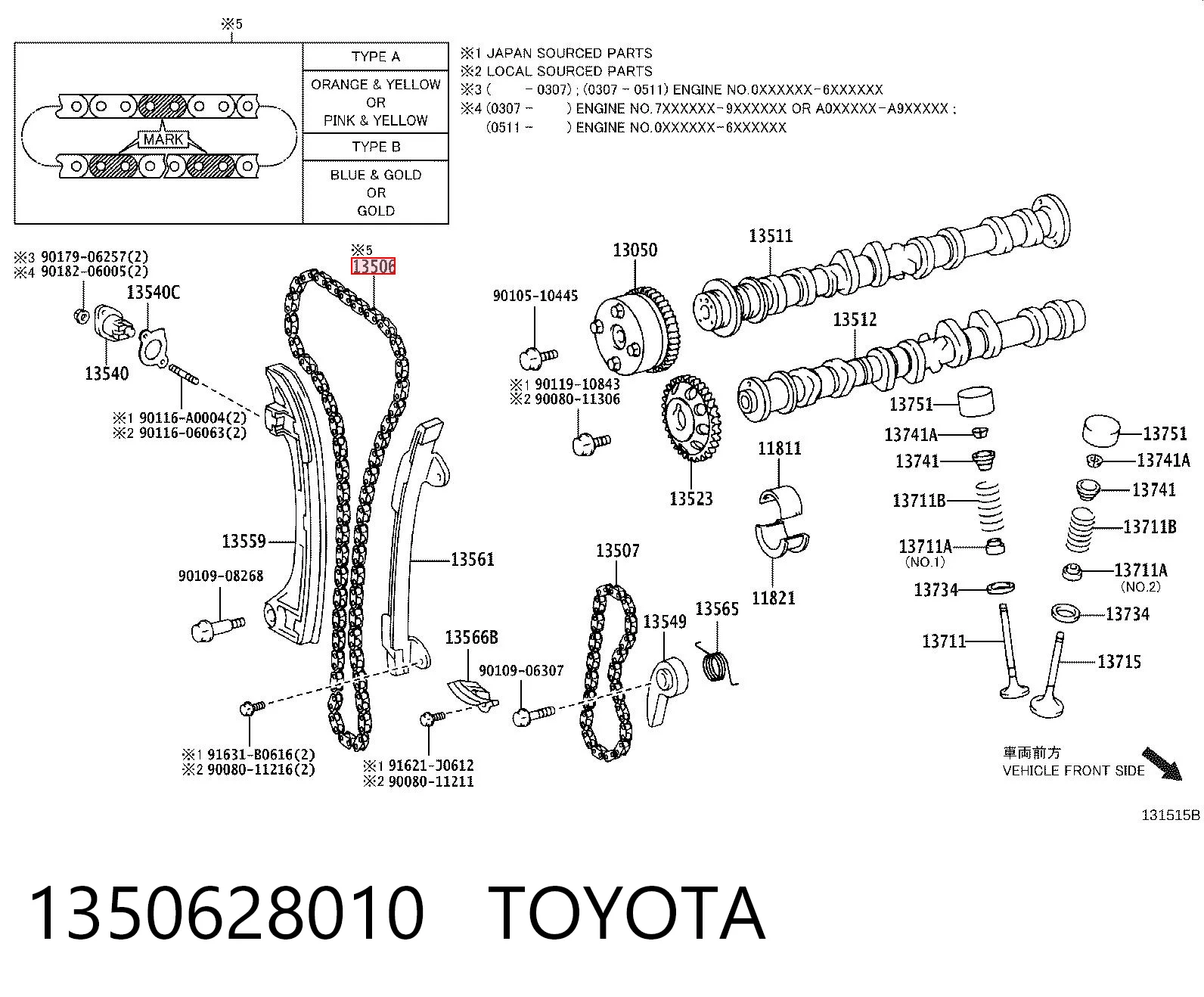 Comprar Cadena de distribución Toyota RAV4 III A3