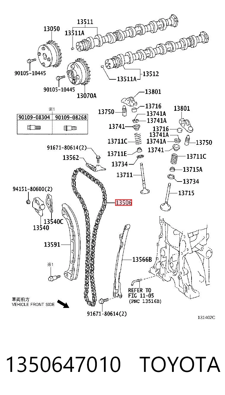 1350647010 Toyota Cadena de motor