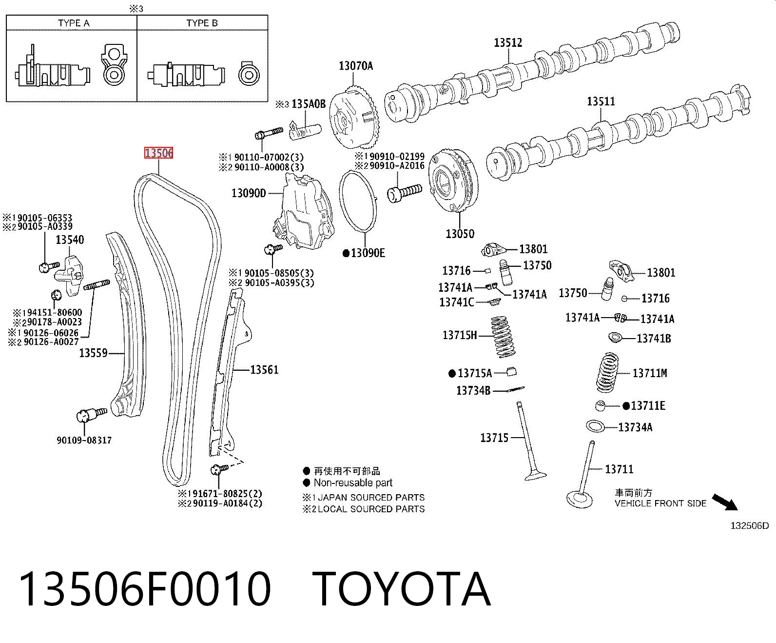 Comprar Cadena de distribución Toyota RAV4 V A5,H5