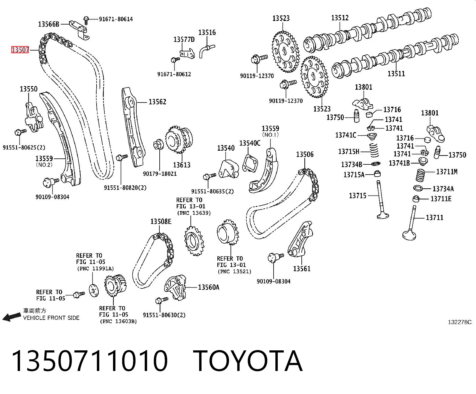  Cadena de distribución Toyota Hilux 