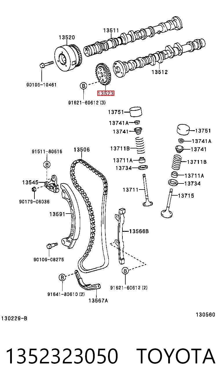 Engranaje árbol de levas para Toyota Yaris  P10